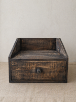 gruttersbak koffie houten gruttersbak koffie organizer hout koffie corner accessoires koffie station hout onderzetter koffiemachine hout landelijke keuken accessoires stoer sober wonen hoffz stijl keuken aura peeperkorn 